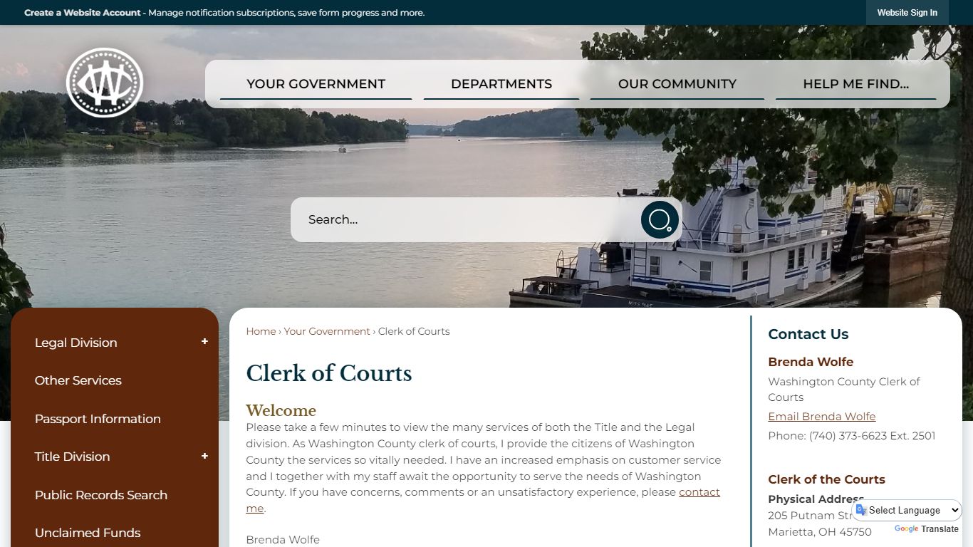 Clerk of Courts | Washington County, OH - Official Website