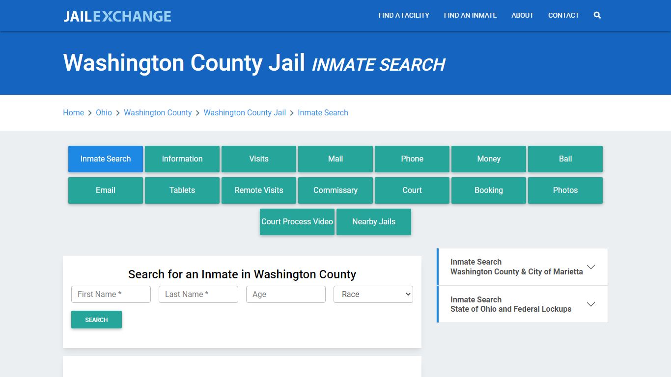 Washington County Jail, OH Inmate Search: Roster & Mugshots