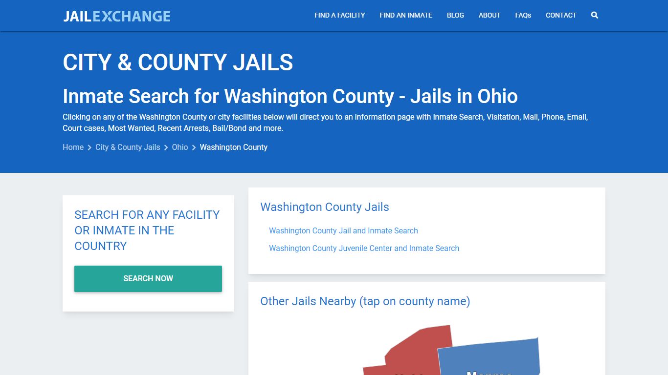 Inmate Search for Washington County | Jails in Ohio - Jail Exchange